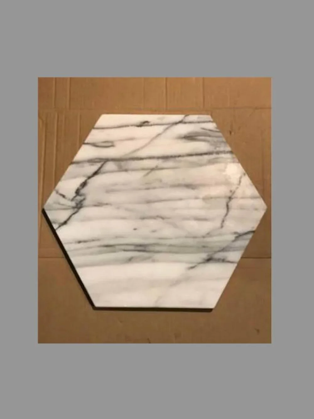 West Elm Hexagon White Marble